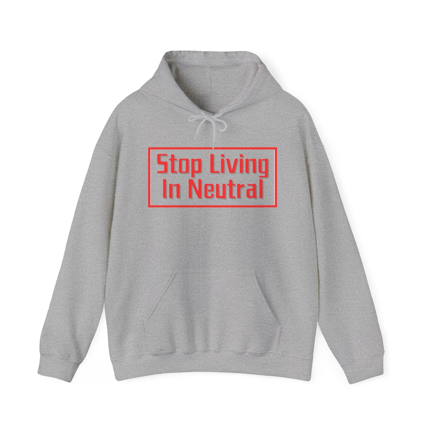Living in Neutral(Red) Hooded Sweatshirt
