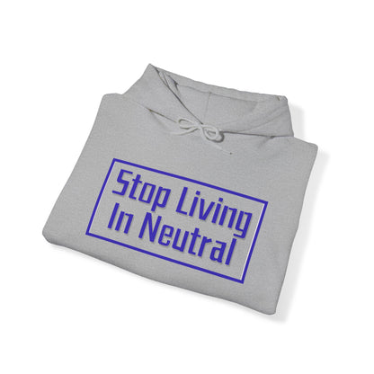 Living in Neutral (Blue) Hooded Sweatshirt